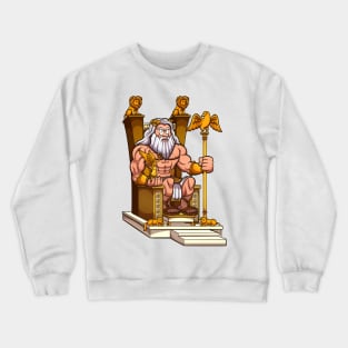 Zeus On Throne Crewneck Sweatshirt